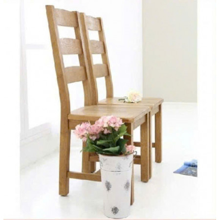 Ghế 3 Nan : 100% Gỗ Sồi + Mặt Ghế Gỗ 